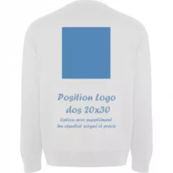 Sweat-shirt mixte épais pour impression textile