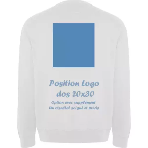 Sweat-shirt mixte épais pour impression textile