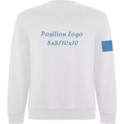 Sweat-shirt mixte en coton-polyester pour impression