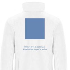 Logo dos carré sur veste polaire femme personnalisée