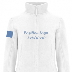 Logo bras droit sur veste polaire femme personnalisée