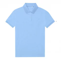 polo femme éco-responsable bleu lotus personnalisé Lyon