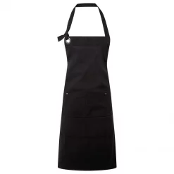 tablier cuisine avec poche personnalise Lyon noir coton epais